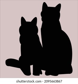 Cat silhouette free download vector