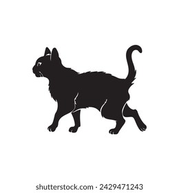 cat silhouette free EPS with fully editable