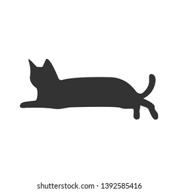 The Cat Silhouette Icon. Animal Illustration As A Simple Vector Sign & Trendy Symbol for Design and Websites, Presentation or Mobile Application. 