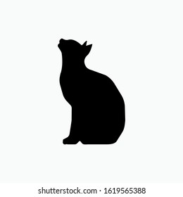 Cat Icon Vector On White Background Stock Vector (Royalty Free ...