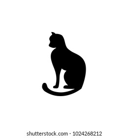 cat silhouette icon. Element of pet for mobile concept and web apps. Icon for website design and development, app development. Premium icon on white background
