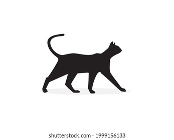Cat silhouette icon. Linear style sign for mobile concept and web design.Logo illustration. 