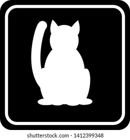 cat silhouette icon vector illustration eps10.