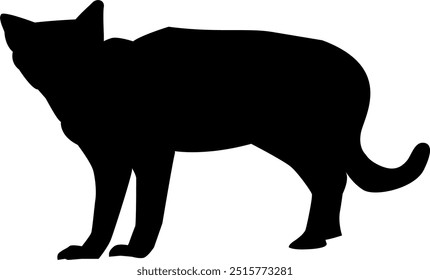 Cat silhouette illustration, cat shadow, cat vector pattern