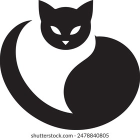 cat silhouette illustrations for tattoos