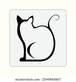Cat silhouette logo design, cat logo design