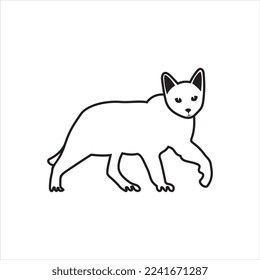 Cat silhouette logo design vector illustration