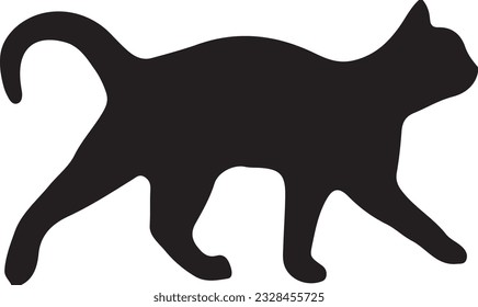 Cat silhouette logo design vector illustration
