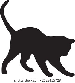 Cat silhouette logo design vector illustration
