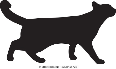 Cat silhouette logo design vector illustration
