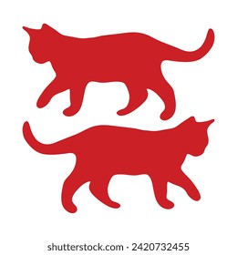 Cat silhouette logo design vector illustration