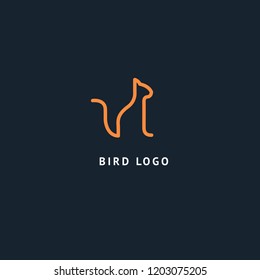 Cat silhouette logo. Vector abstract minimalistic illustration veterinary. Kitten icon. Pet, pet shop, zoo, clinic vector flat style logotype modern.