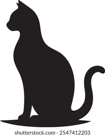 cat silhouette modern style vector illustration