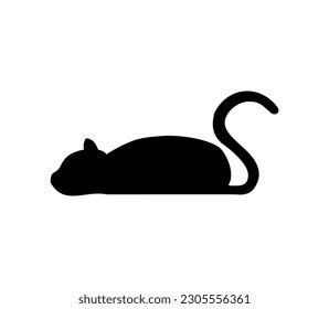 Cat-Silhouette auf weißem Hintergrund