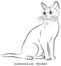 Royalty Free Dessin Noir Et Blanc Chat Stock Images Photos