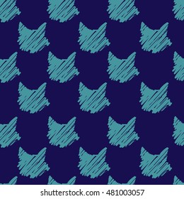 cat silhouette pattern, Background with a silhouette of the head of a pet