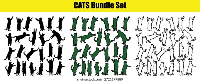 Conjunto de silueta de gato Colecciones Paquete de sombra de gato
