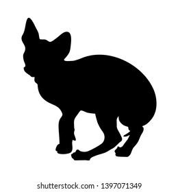 Cat Silhouette. Smooth and Clear. Vector Illustration. 