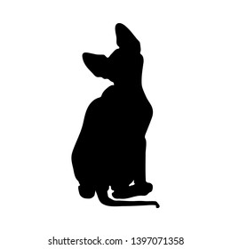 Cat Silhouette. Smooth and Clear. Vector Illustration. 