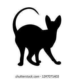Cat Silhouette. Smooth and Clear. Vector Illustration. 