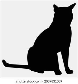 cat silhouette stock vector image