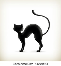 Cat silhouette, vector