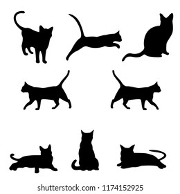 Cat silhouette vector