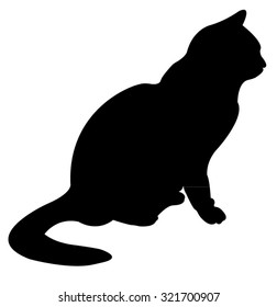 a cat silhouette vector