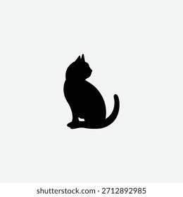 Cat silhouette vector and animal vector design
