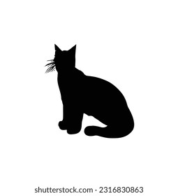 Un arte vectorial de silueta de gato.