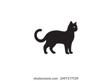 Cat silhouette vector art illustrations