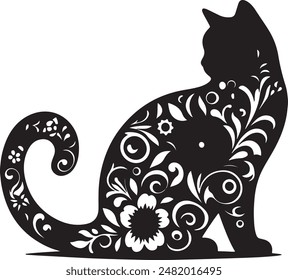 A Cat Silhouette vector Art illustrator
