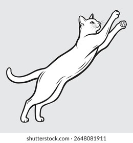 Cat Silhouette Vector for Artwork and Designs