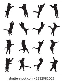 Cat Silhouette Vector Black Cat Vector 