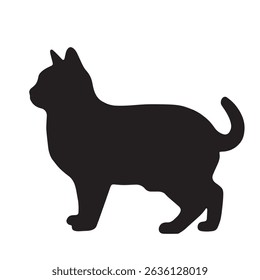 cat silhouette vector, black cat, vector icon, silhouette

