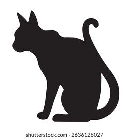 cat silhouette vector, black cat, vector icon, silhouette

