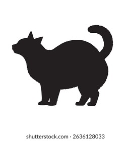 cat silhouette vector, black cat, vector icon, silhouette

