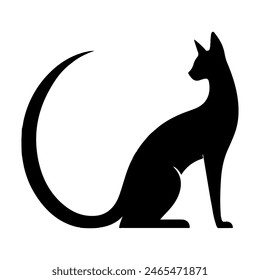 cat silhouette vector black and white