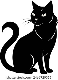 Cat Silhouette vector Clean and Elegant design 