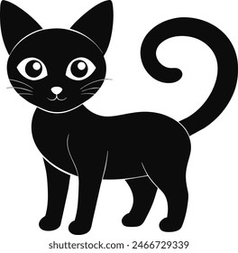 Cat Silhouette vector Clean and Elegant design 