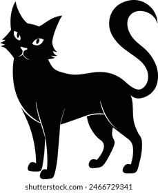 Cat Silhouette vector Clean and Elegant design 