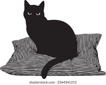 Cat Silhouette vector Clean and Elegant design
