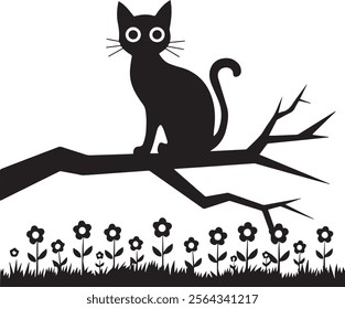 Cat Silhouette vector Clean and Elegant design