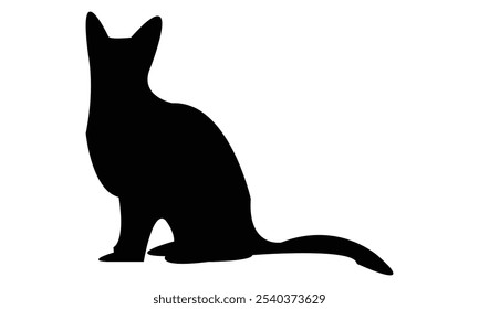 Cat Silhouette And Vector Design. 