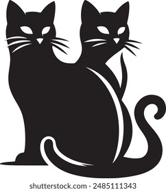 "Cat Silhouette Vector Design is a captivating exploration into the world of minimalist feline art. 