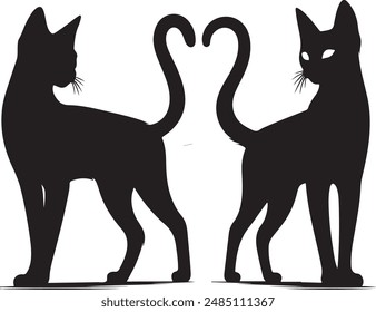 "Cat Silhouette Vector Design is a captivating exploration into the world of minimalist feline art. 