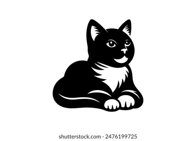 Cat silhouette vector Design EPS