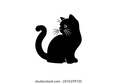 Cat silhouette vector Design EPS