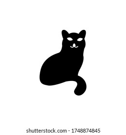 cat silhouette vector design template illustration