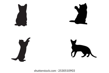 cat silhouette vector design for you.